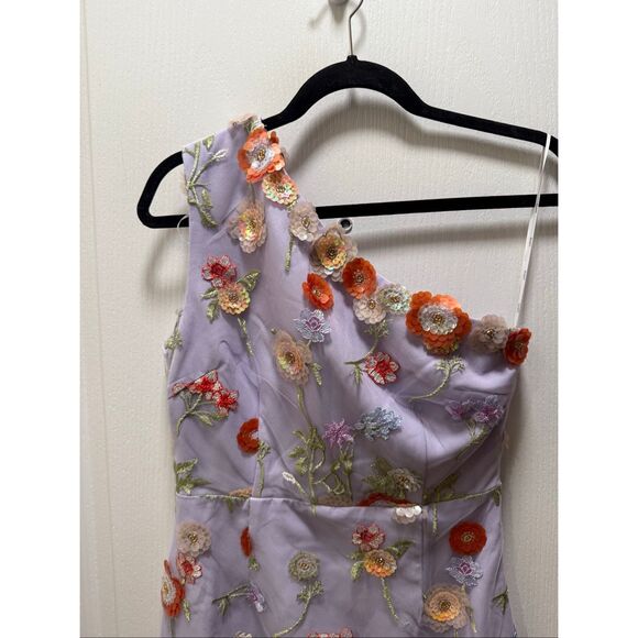 Elliatt Naya One Shoulder Midi Dress in Purple Cocktail Party Dress size S NWT - Picture 7 of 9